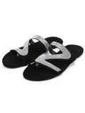 Rhinestone Patchwork Flip Flops