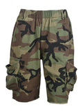 Loose-Fit Camouflage Print Short Pants