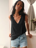 Sleeveless Solid Color Tank Tops