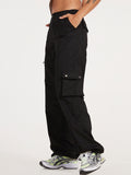 Low Waist Zipper Cargo Long Pants