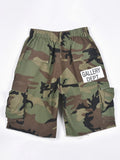 Loose-Fit Camouflage Print Short Pants