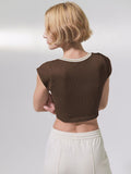 Sleeveless Slim Fitted Ribbed Crop Tops