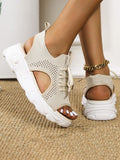 Fly Kinitting Vamp Platform Sandals