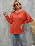 Long Lantern Sleeve Button Down Tops