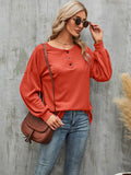 Long Lantern Sleeve Button Down Tops