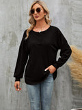 Long Lantern Sleeve Button Down Tops