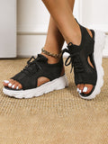 Fly Kinitting Vamp Platform Sandals