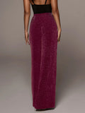 Loose Glitter Wide Leg Long Pants