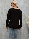 Long Lantern Sleeve Button Down Tops