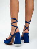 Buckle Open-Toe Platform Chunky Heels