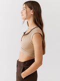 Sleeveless Slim Fitted Ribbed Crop Tops