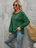 Long Lantern Sleeve Button Down Tops