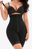 Full Size Lace Detail Zip-Up Under-Bust Shaping Bodysuit