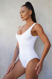 Square Neck Wide Strap Active Bodysuit