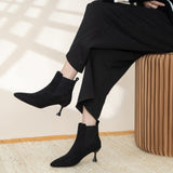 Pointed Toe Low Heels Ankle Boots