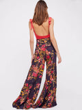 High Waist Floral Printed Wide Leg Pants