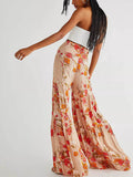 High Waist Floral Printed Wide Leg Pants