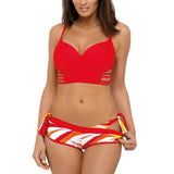 New Push Up Striped Shorts Dd+ Bikini