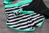 New Push Up Striped Shorts Dd+ Bikini