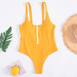 Sunset and Swim Zipper Zip Up Swimsuit