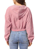 Corduroy Long Sleeve Crop Jackets