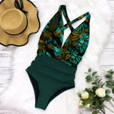 Floral Deep V Slimming Design DD+ Swimsuit