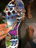 Transparent Rhinestone Print Slides