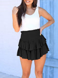 High Waist Gather Ruffles Skirts