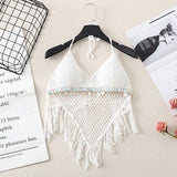 Boho Tassel Sexy Crochet Bikini Top